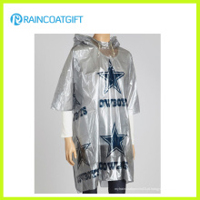 Poncho descartável da chuva do PE da impressão completa (RPE-180)